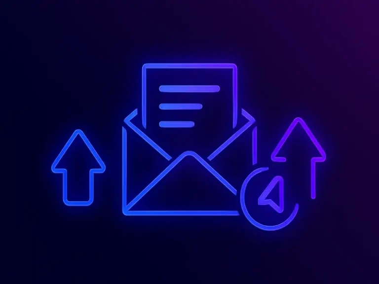 alt="Email marketing services icon with neon purple theme. AI-driven marketing agency in South Africa specializing in email campaigns, newsletter automation, and customer engagement solutions."